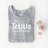 Camiseta de lactancia "Tetitis" gris