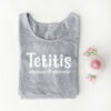 Camiseta de lactancia manga larga "Tetitis" gris